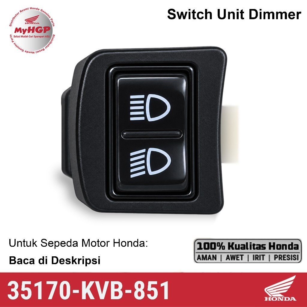 35170KVB851 Switch Unit Dimmer Saklar Dimmer Honda BeAT Karbu 35170-KVB-851 35170 KVB 851