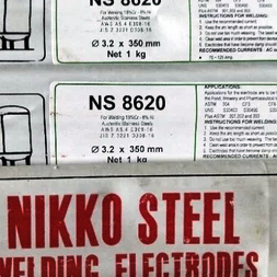 Kawat Las WeListrik lding Electrodes NIKKO STEEL NS 8620 ukuran 3.2 x 350 mm net weight 1 kg