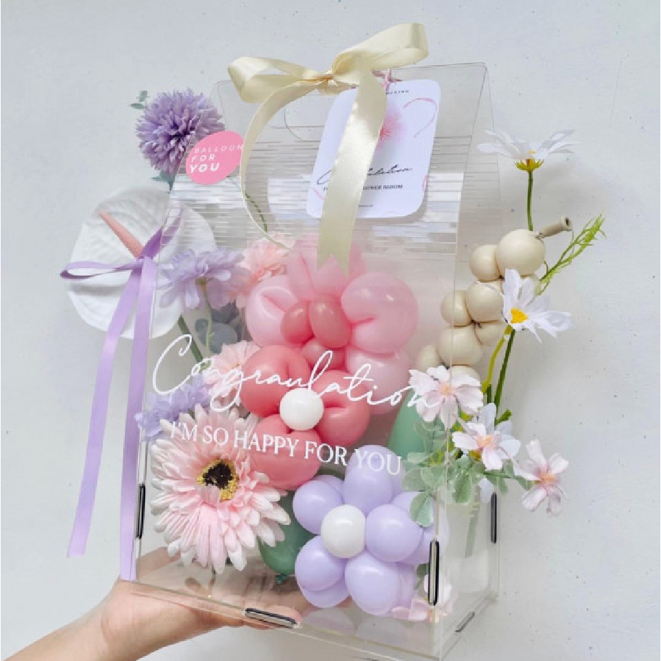 Blooms Acrylic Box | Papan Bunga Ucapan