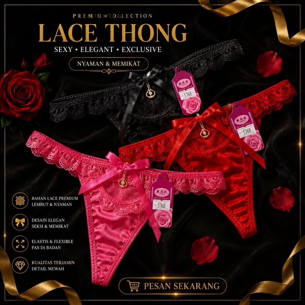 Celana Dalam Sexy G String Thong Sejaru Belakang