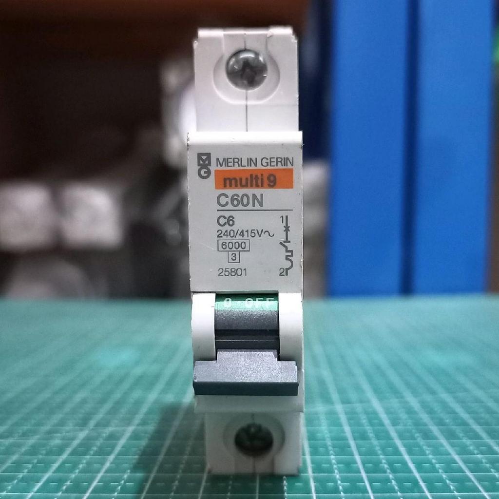 MCB MERLIN GERIN Multi9 C60N C6 6A 1P Schneider Electric