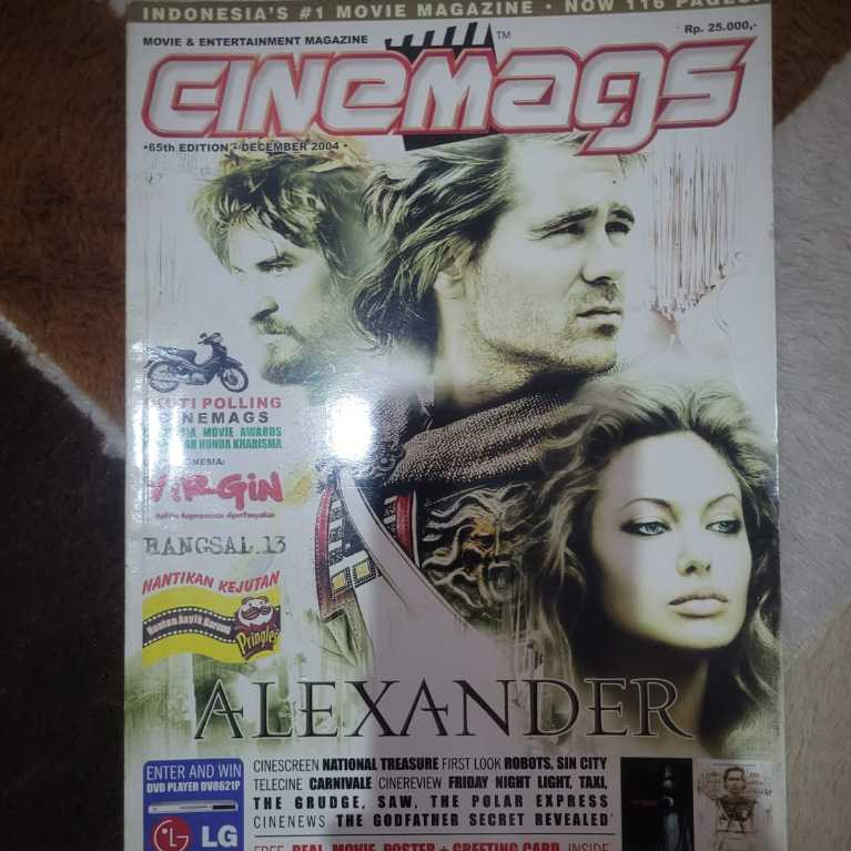 Majalah Cinemags Edisi 65 cover Film ALEXANDER, Bonus POSTER RANDOM
