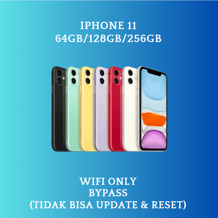 HP IPHONE 11 WIFI ONLY 64GB/128GB/256GB Bekas Second Original Mulus Fullset Game/Live/Merekam Video