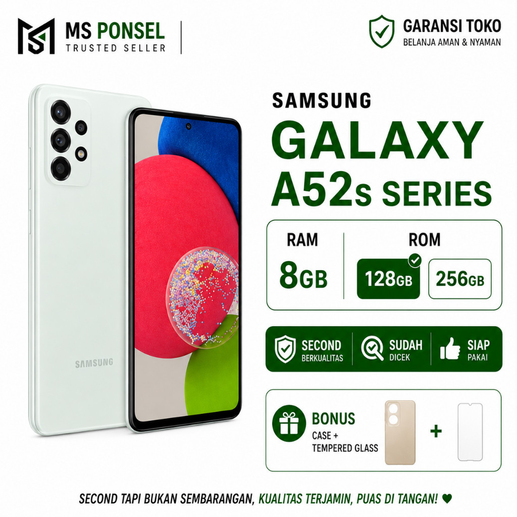 SEIN | Samsung Galaxy A52s A52 5G 8/256GB/128GB Resmi Second Fullset Original