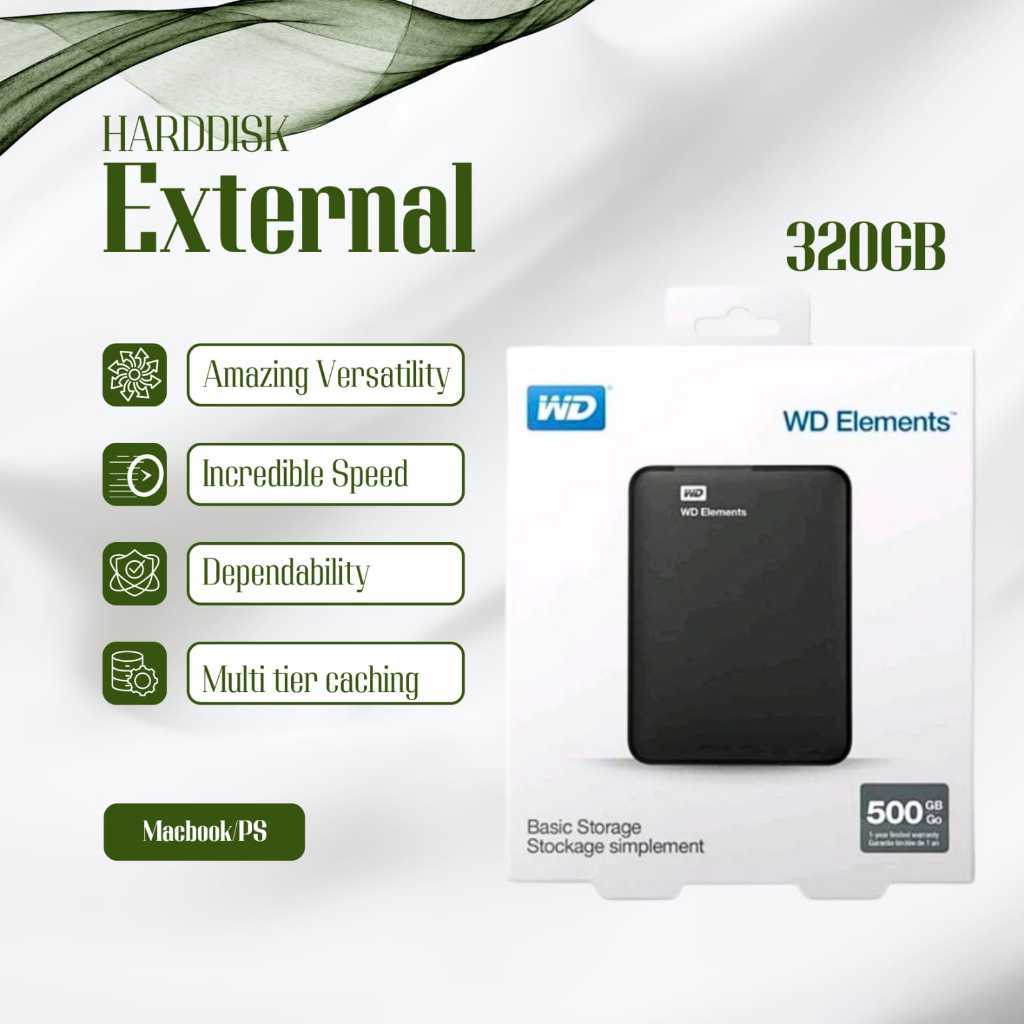 HARDISK EKSTERNAL WD ELEMENTS USB 3.0 . -HDD 320GB 500GB 1TB WD Elements