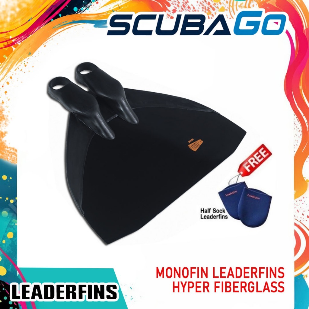 Monofin Leaderfins Hyper Fiberglass Kaki Katak Mono Fin Mermaid Fins Freedive Freediving Selam Dive
