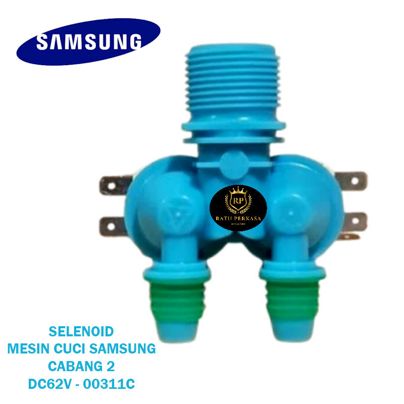 Selenoid Double Mesin Cuci SAMSUNG Bukaan Depan 1 Tabung DC62-00311C WA80F5S3 / WA85F5S3 / WA90F5S3