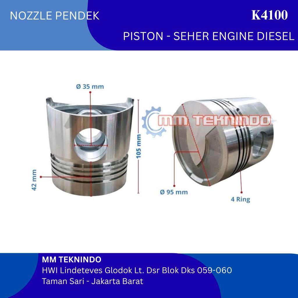 SEHER ENGINE DIESEL - PISTON K4100 WEICHAI - NOZZLE PENDEK