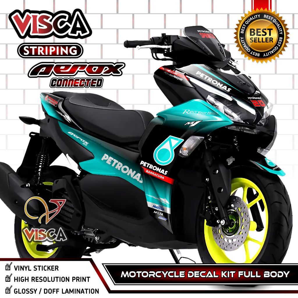 Decal Aerox 155 Connected 2021 2022 Full Body - Stiker Aerox 155 Connected 2021 2022 Keren - Decal A