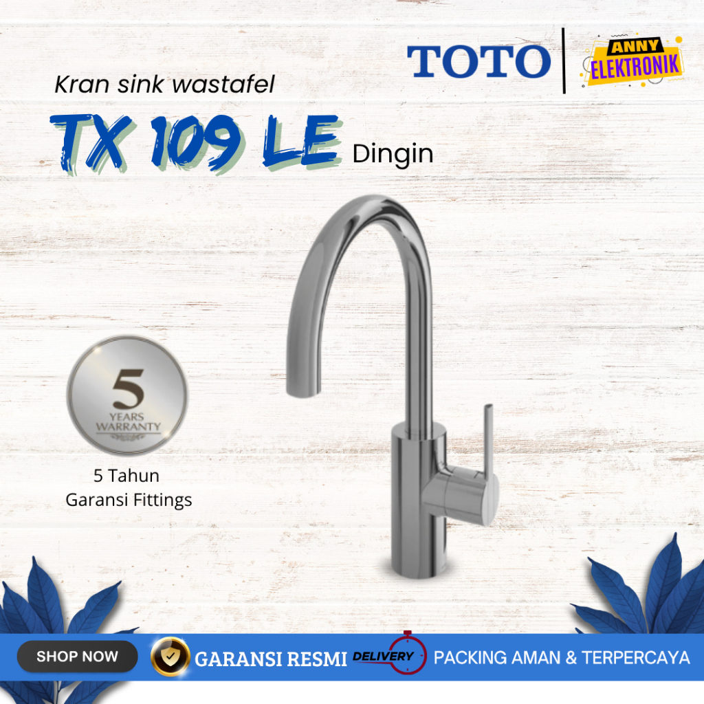 Toto Kran Wastafel air dingin keran Basin Faucet TX109LE / Kran Cuci Piring Toto TX 109 LE cold only