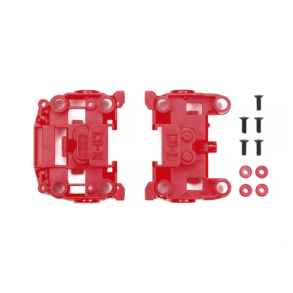 Tamiya Bumperless MS Chassis Set Red N-03/T-03 - Item 95696