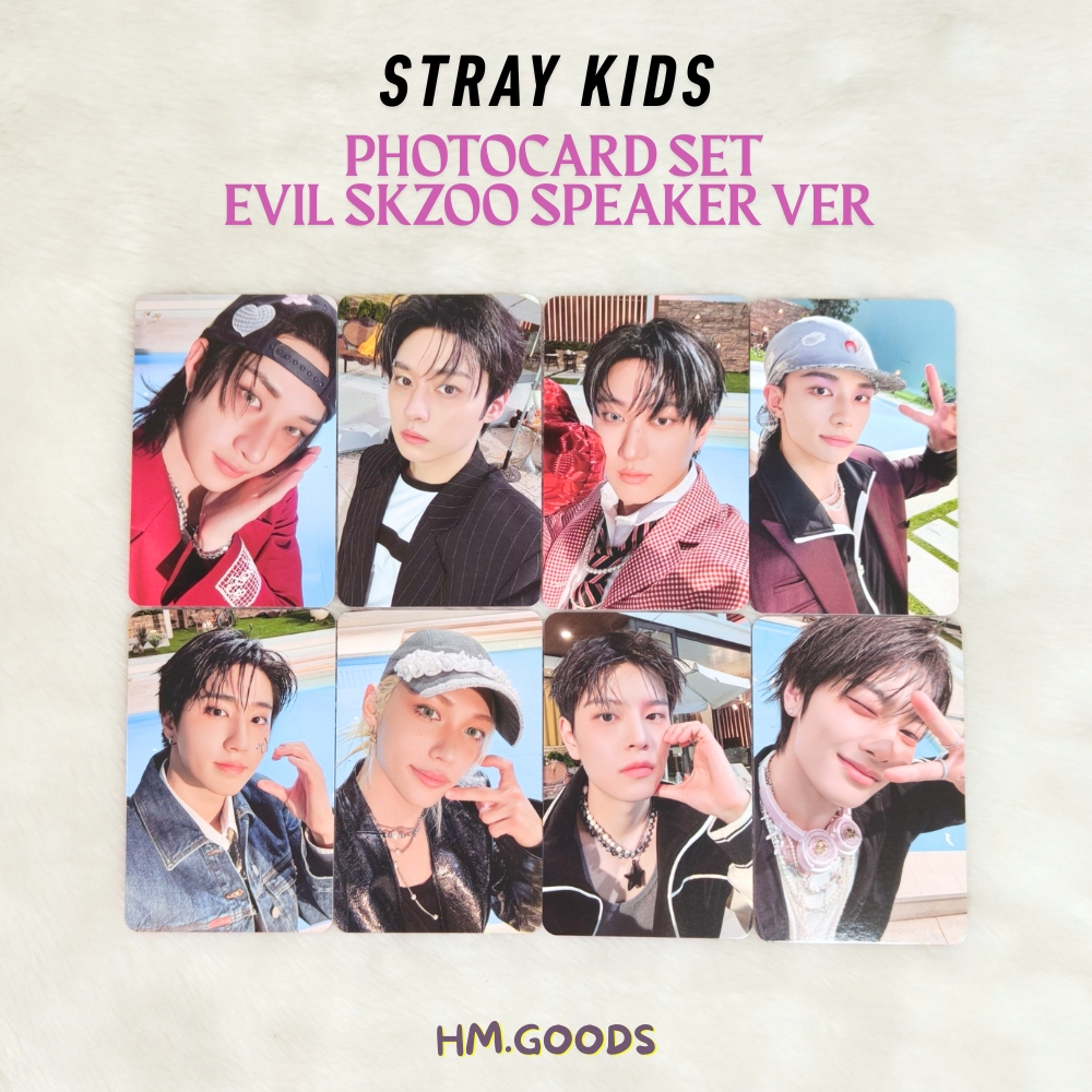 [READY STOCK] STRAY KIDS SKZ DO IT PHOTOCARD PC SET OT8 EVIL SKZOO SPEAKER VER Bangchan Lee Know Cha