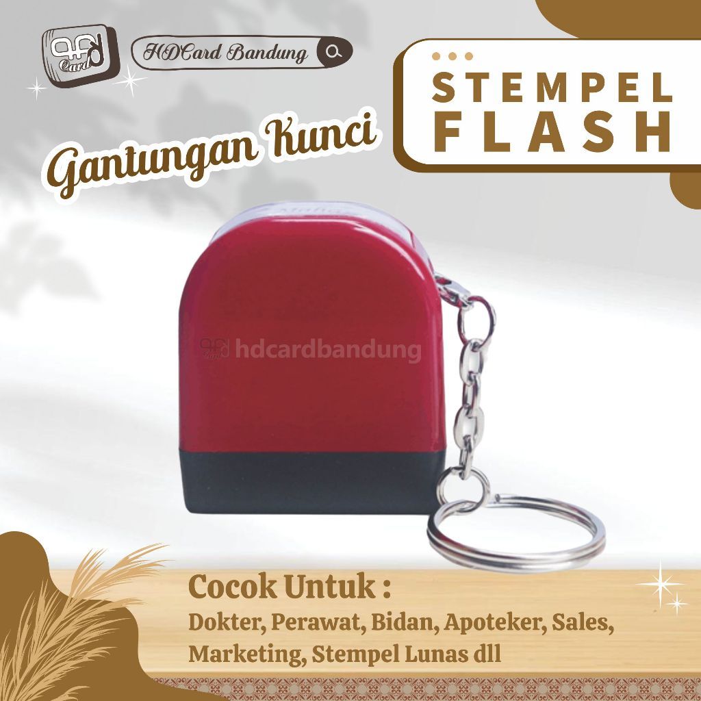 Stempel Flash Otomatis Gantungan Kunci Stempel Supercepat 1 Hari Jadi