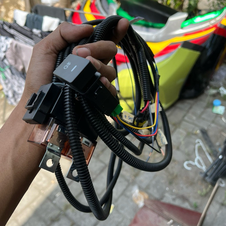 kabel foglamp biled brio mobilio avansa xenia E / S upgrade foglamp biled relay projecktor custom pa