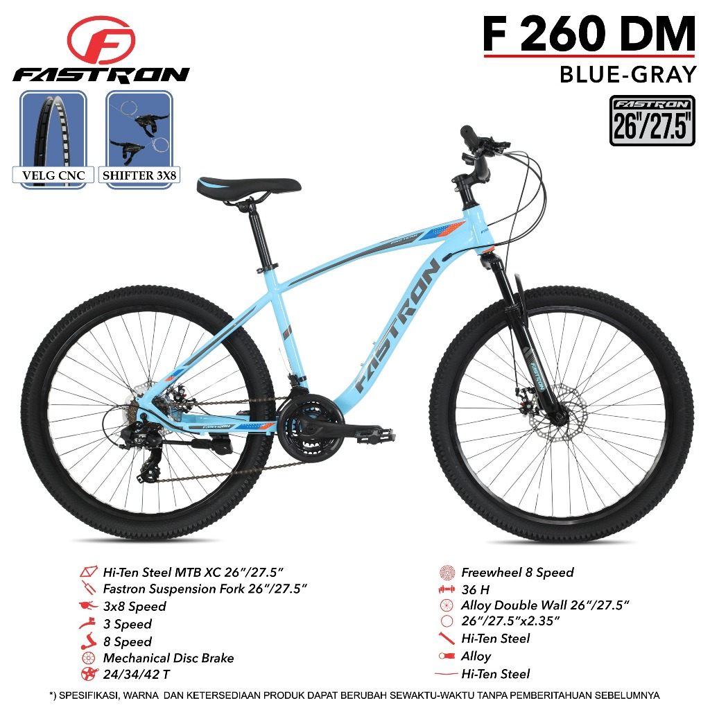 Sepeda gunung mtb 26 inch Fastron f-260 DM by pacific terbaru