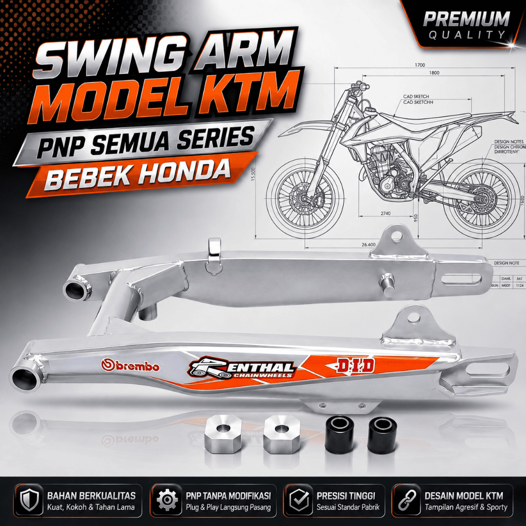 SWING ARM GTX BEBEK HONDA || ARM RBT HONDA || LENGAN AYUN TRAIL HONDA REVO SUPRA KHARISMA KIRANA REV