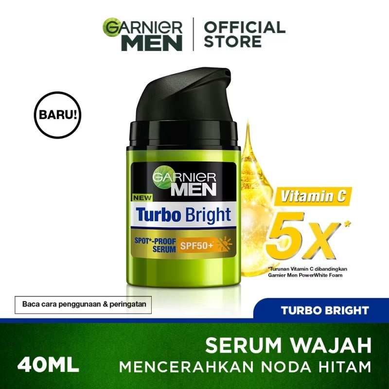 GARNIER MEN SERUM TURBO BRIGHT SPOT PROOF, ACNO FIGHT SERUM SPF 50+ 40ML