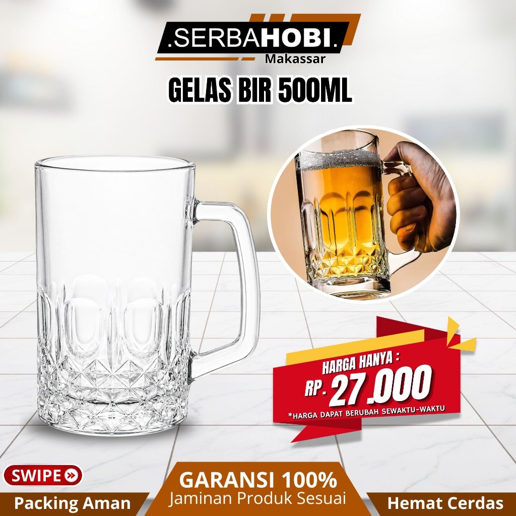 Gelas beer / mug besar / Gelas Kaca Tinggi Besar / Gelas Teh Manis