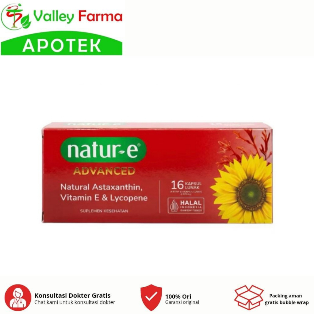Natur E Advanced Menutrisi kesehatan Kulit (16 Kapsul)
