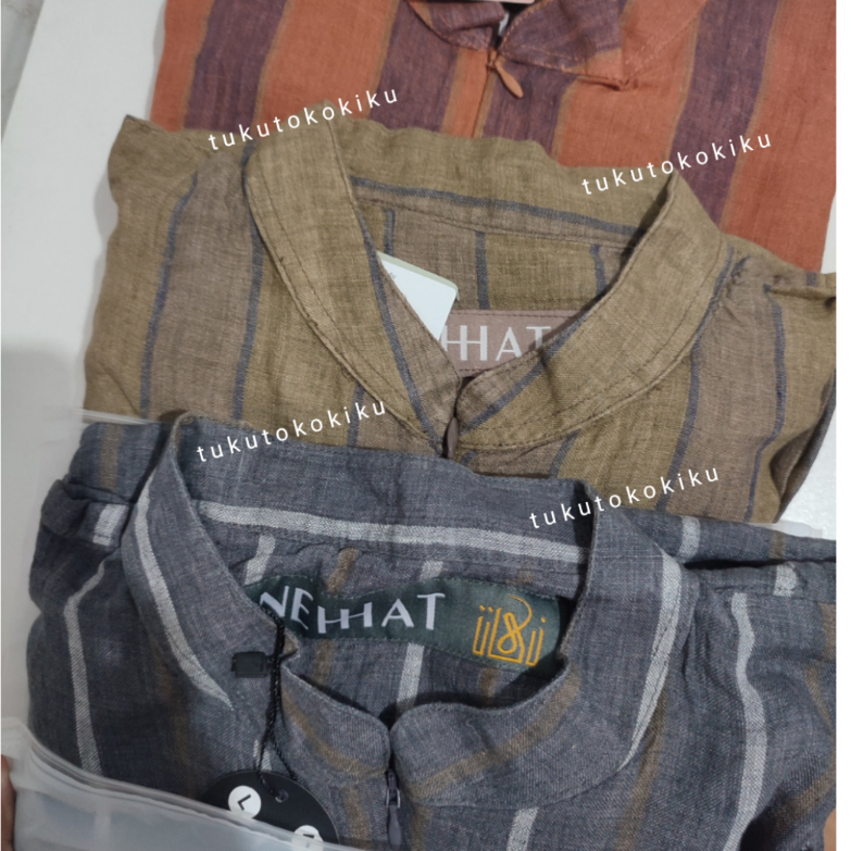 Nuvel Linen Abaya Nehhat Modest Rory Dark Denim L Eze Sunkist M Avocado Oil L