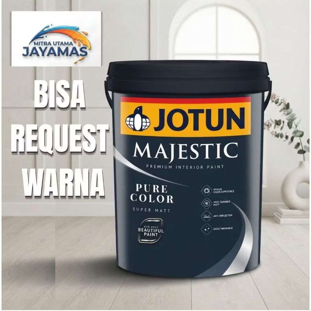 CAT TEMBOK JOTUN 20 LITER | JOTUN PURE COLOR 20 LITER WHITE ( BISA REQUEST WARNA) KEMASAN PAIL