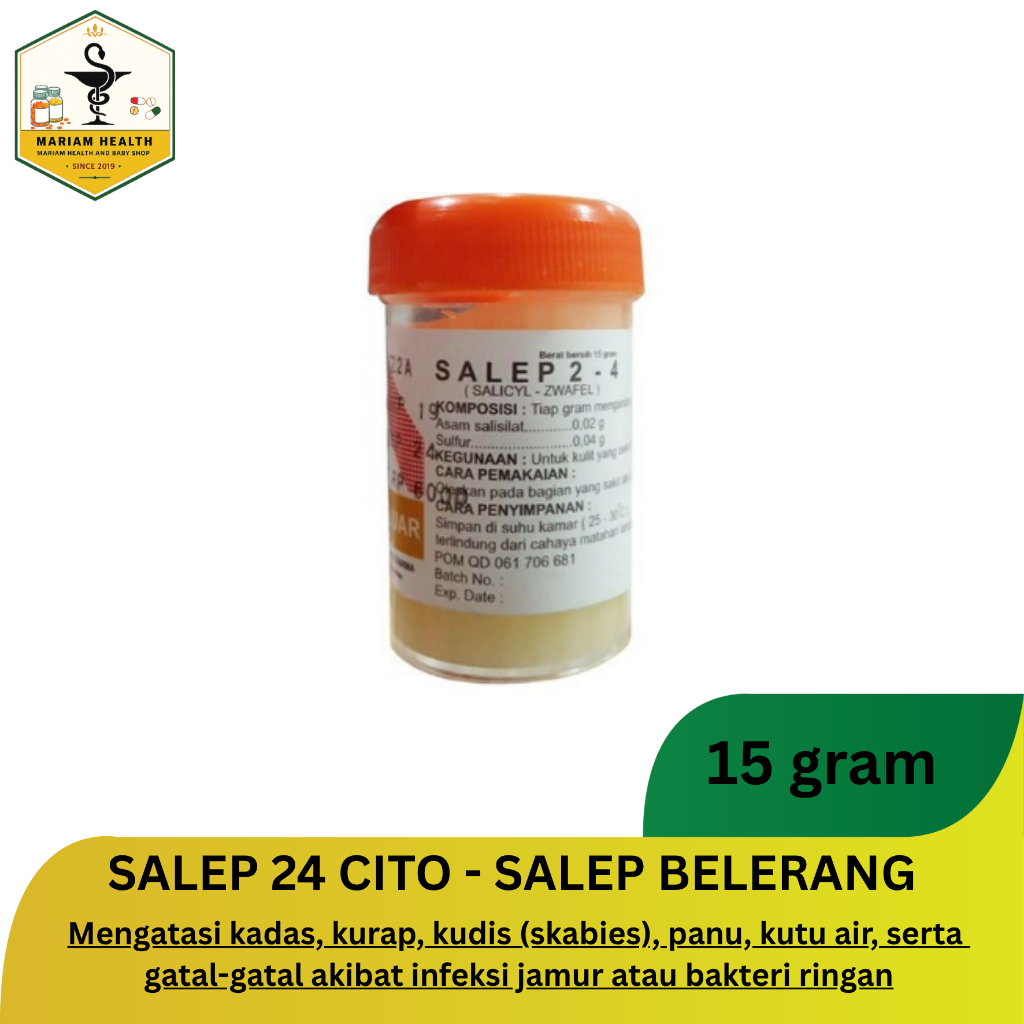 Salep 24 cito 15 gram - Salep Belerang Untuk Kulit Yang Berkudis