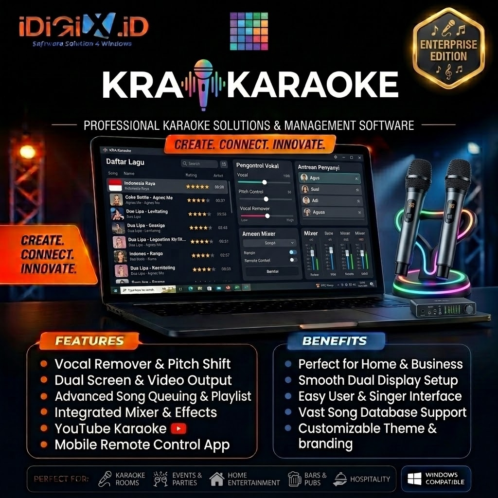 Software Karaoke Modern PRO, Online Youtube Premium Bebas Iklan