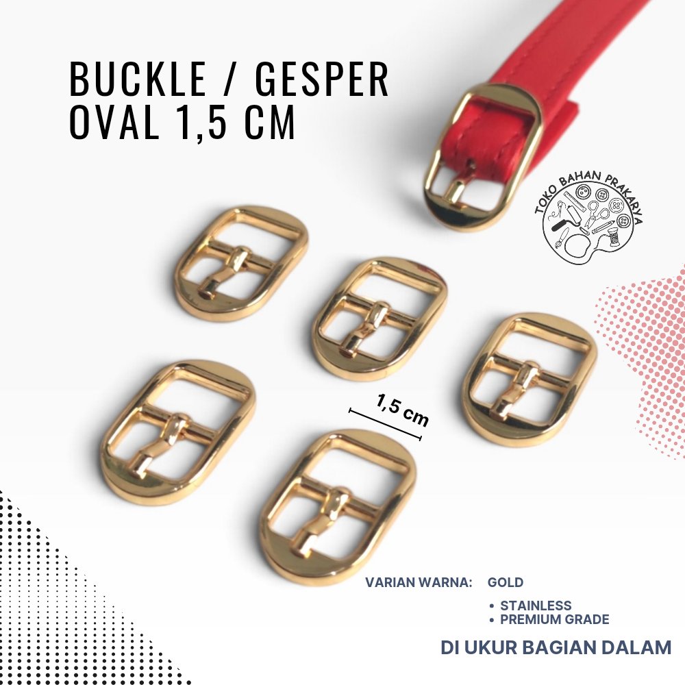 Belt Buckle Oval 1,5 Cm/ Buckle Sabuk/  Ring Tusuk/ Buckle Sabuk Aksesoris Tas/ Ring Gesper Oval