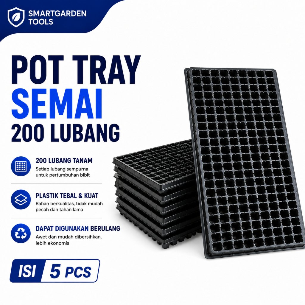 Tray Semai Pot Bibit 32/50/105/200 Lubang Tray Semai Bibit Tanaman | Seedling Tray Plastik Tebal