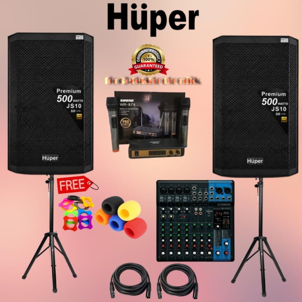 Paket sound sistem Huper js10 15inch js 10 Huper original cocok untuk outdoor