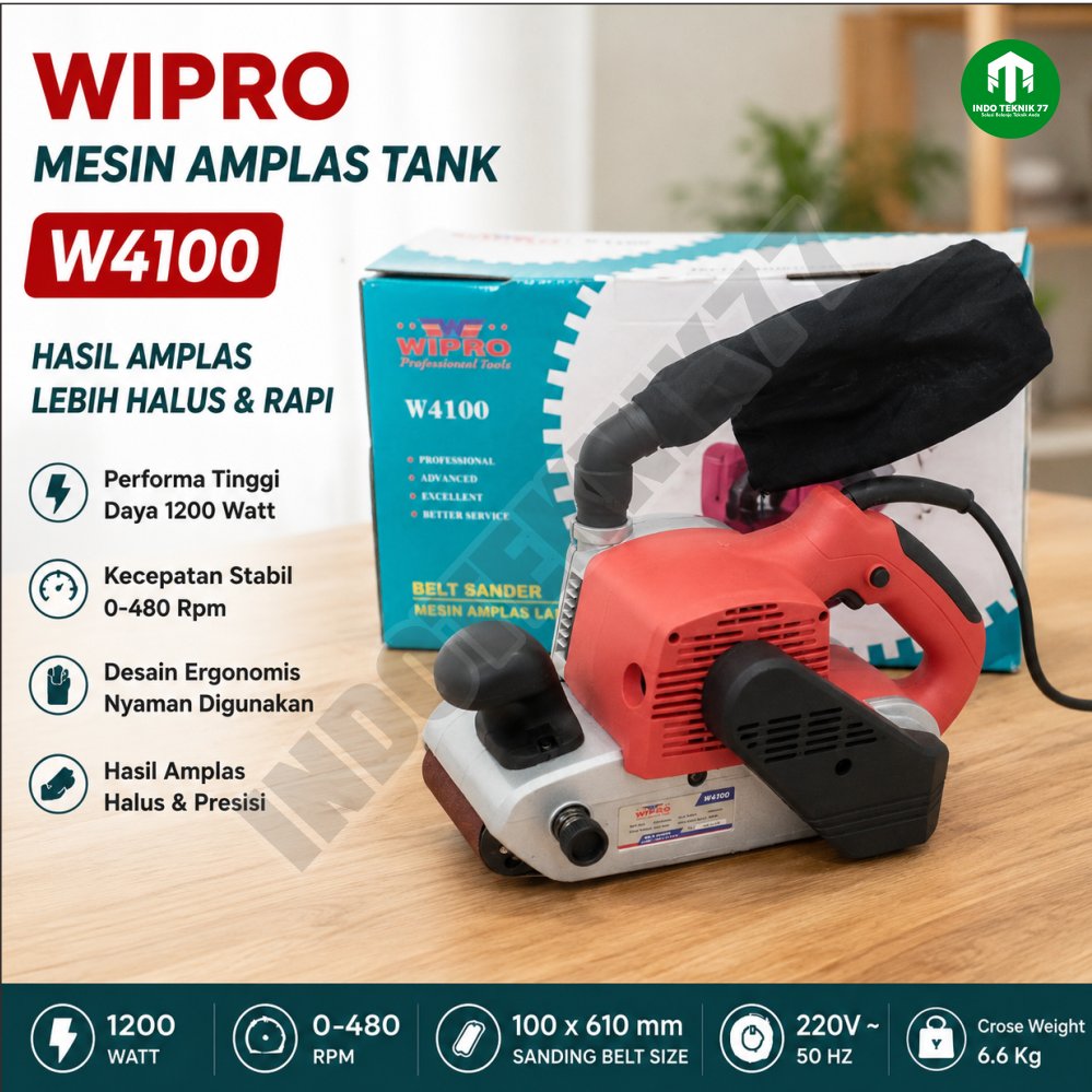 Mesin Amplas Belt Sander WIPRO W4100 / Mesin Amplas Tank Wipro 4100 - Belt Sander W-4100