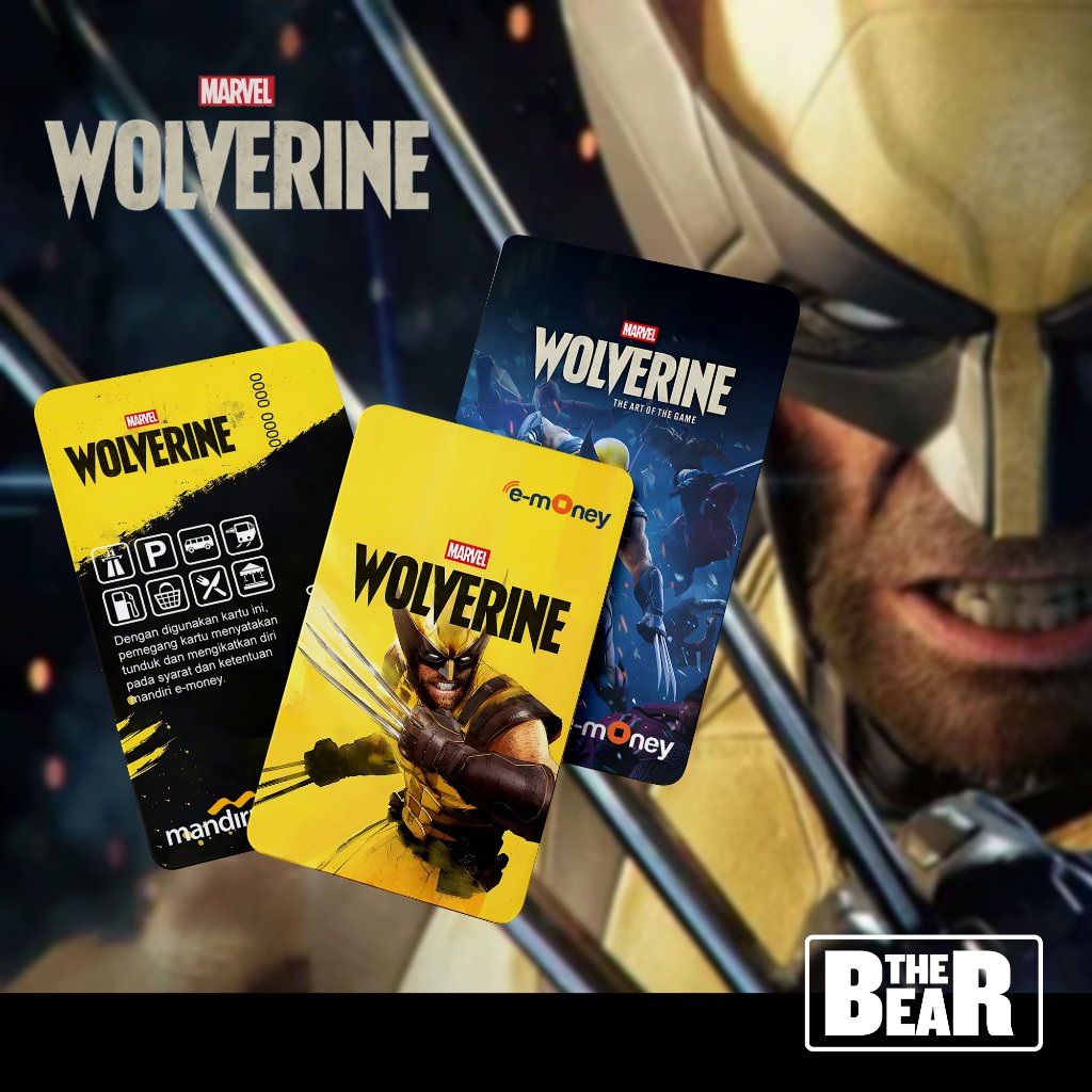 Kartu eMoney Mandiri Custom Wolverine Edition Cetak 2 Sisi UV (E-M08)