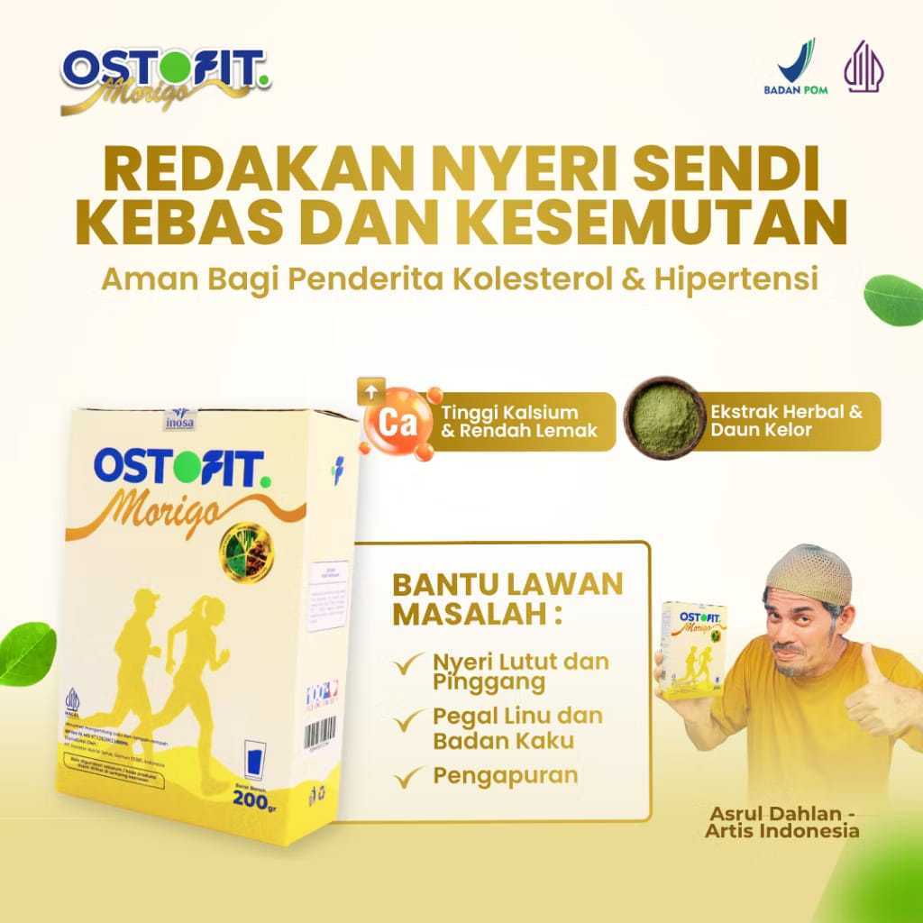 Ostofit Morigo - Susu Nyeri Sendi Dan Kebas Kesemutan Aman Untuk Kolesterol & Hipertensi 200gr
