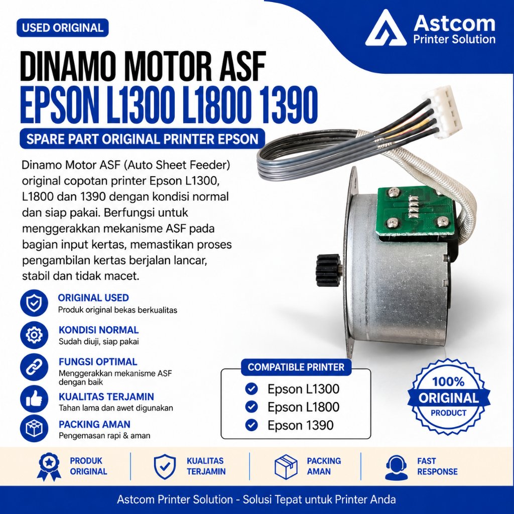 Dinamo Motor ASF Epson L1300 L1800 1390 Used Original Sparepart Printer