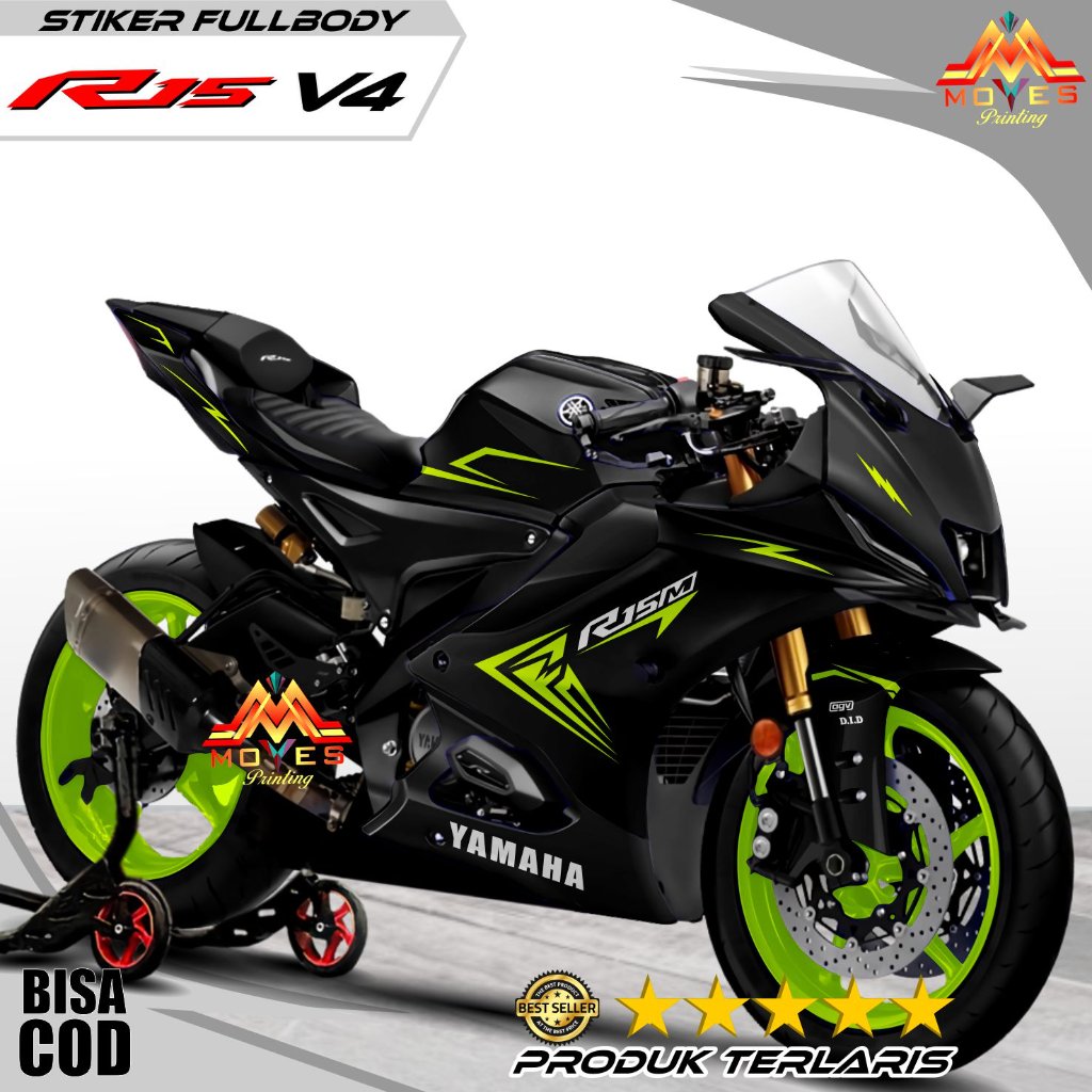 TERLARIS bisa cod  Decal stiker r15 v4 Stiker full body R15 v4 Aksesoris Kendaraan Kreen Yamaha R15 