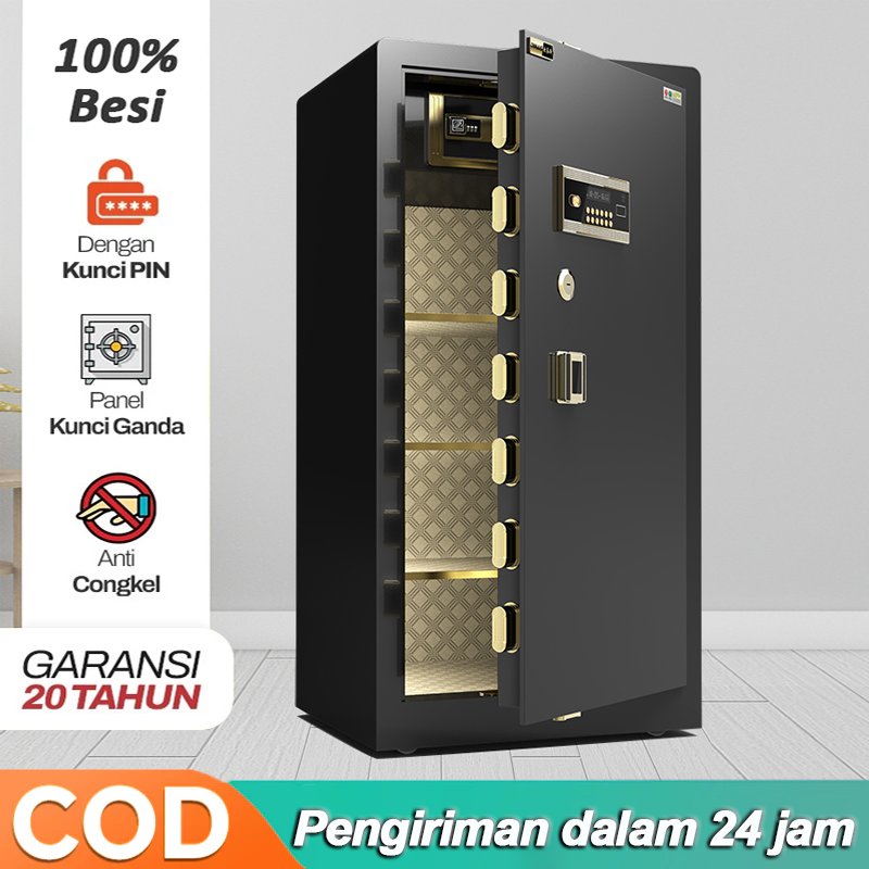 Brankas Besi Digital 45-150cm Safe Box Elektrik Brankas Dokumen Uang &Emas Brangkas Berkas Full Baja