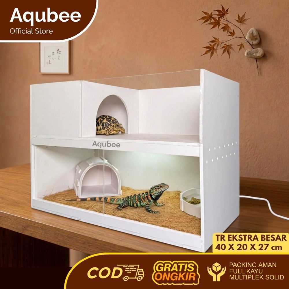 Aqubee - Terarium Reptil Gecko dan Kura-kura Ekstra Besar