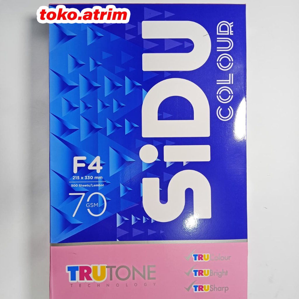( 1 Rim ) Kertas HVS F4 70  Warna SIDU | HVS Warna Pink Kuning Biru Hijau | Kertas HVS Warna