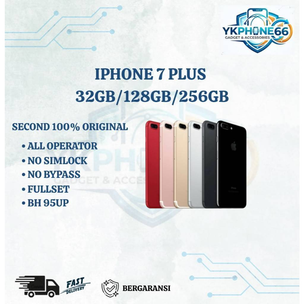 iPhone 7 PLUS Ex iBox Beacukai IMEI Permanen 256GB Original Second Resmi FULLSET YKPHONE66 Like New
