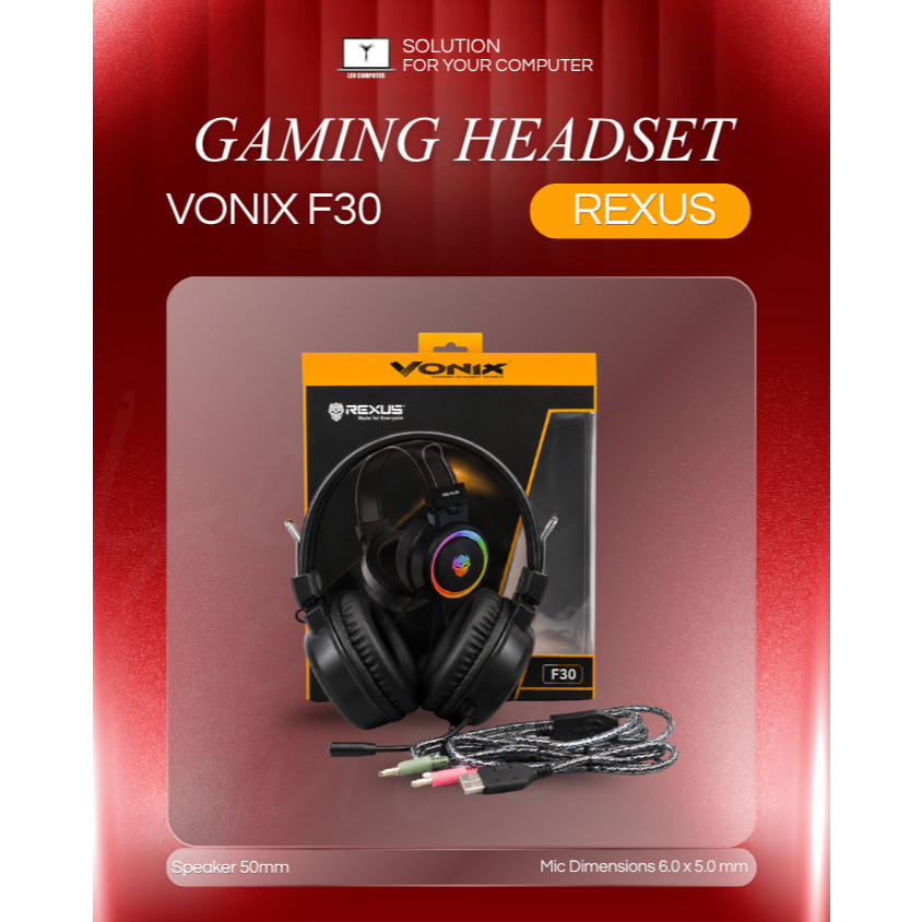 Rexus Vonix F30 Gaming Headset dengan Earphone Bluetooth untuk Pengalaman Gaming yang Lebih Baik