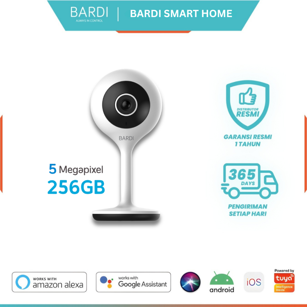BARDI Smart IP Camera Indoor Static 1080HD CCTV WiFi IoT Home Automation Baby Monitor Kamera Pantau 