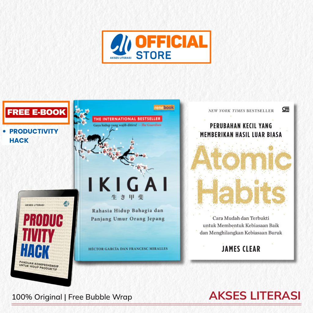 [PAKET HEMAT] IKIGAI - ATOMIC HABIT (Spesial Bonus)