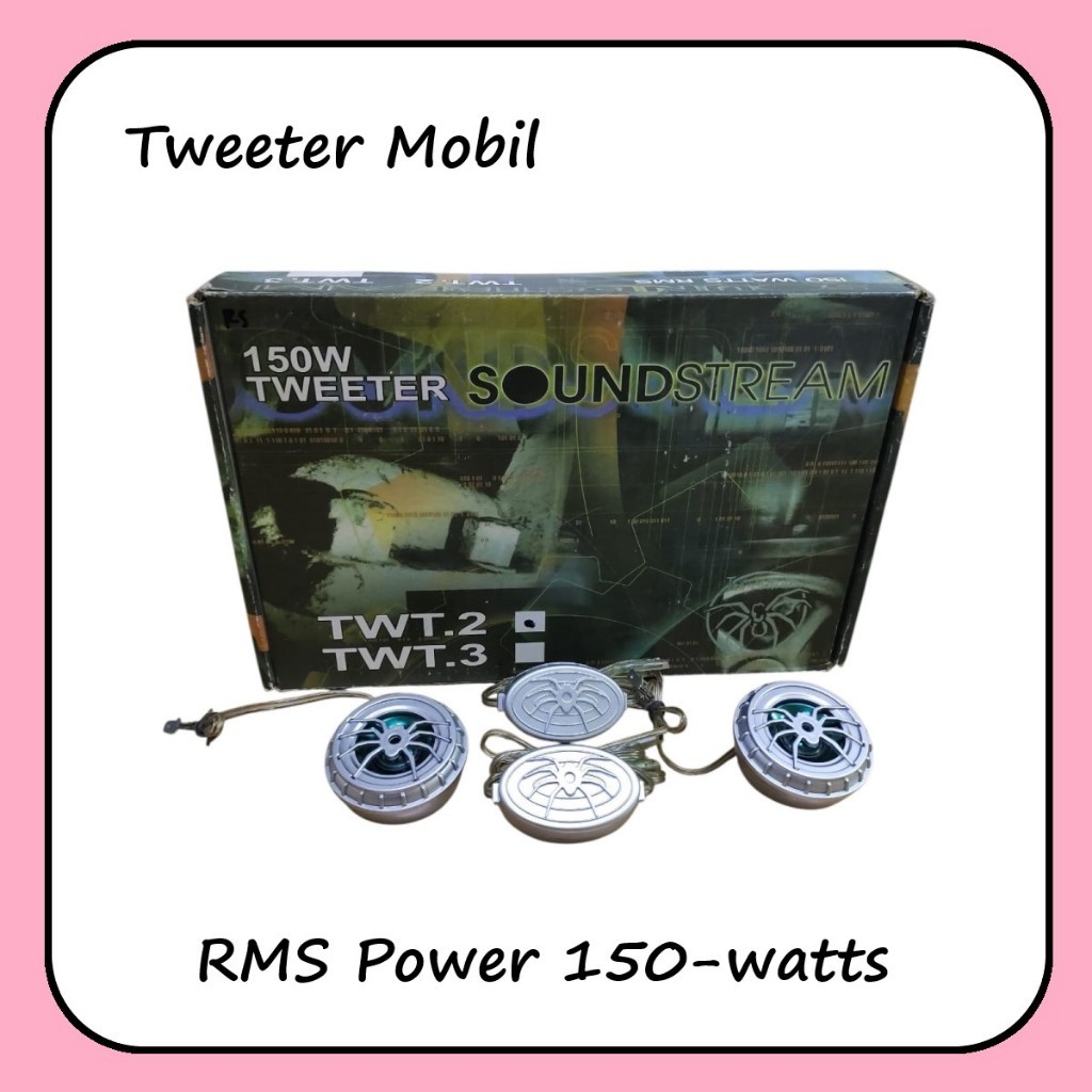 AUTO NET Tweeter Mobil Soundstream 150 Watt - Tweeter Dome 1" Car Audio SEPASANG TWT 2