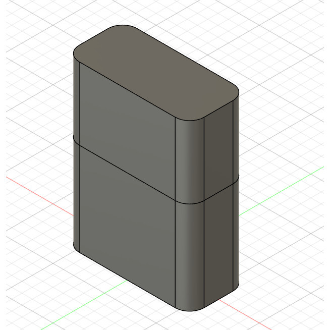Cover Tempat Wadah Rokok Elegan Praktis Neslite 20 batang 3D print plastik PETG Warna HITAM