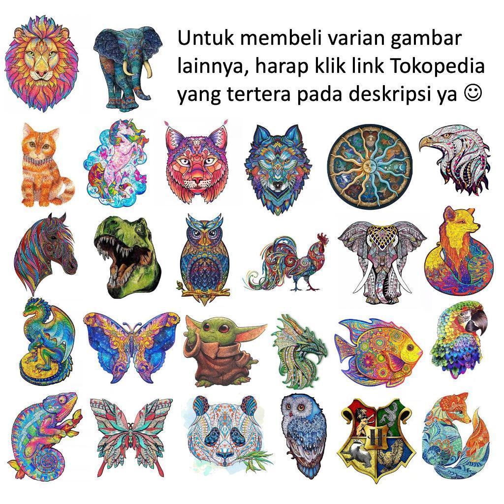 Puzzle Binatang Wooden Puzzle Kayu Jigsaw Puzzle