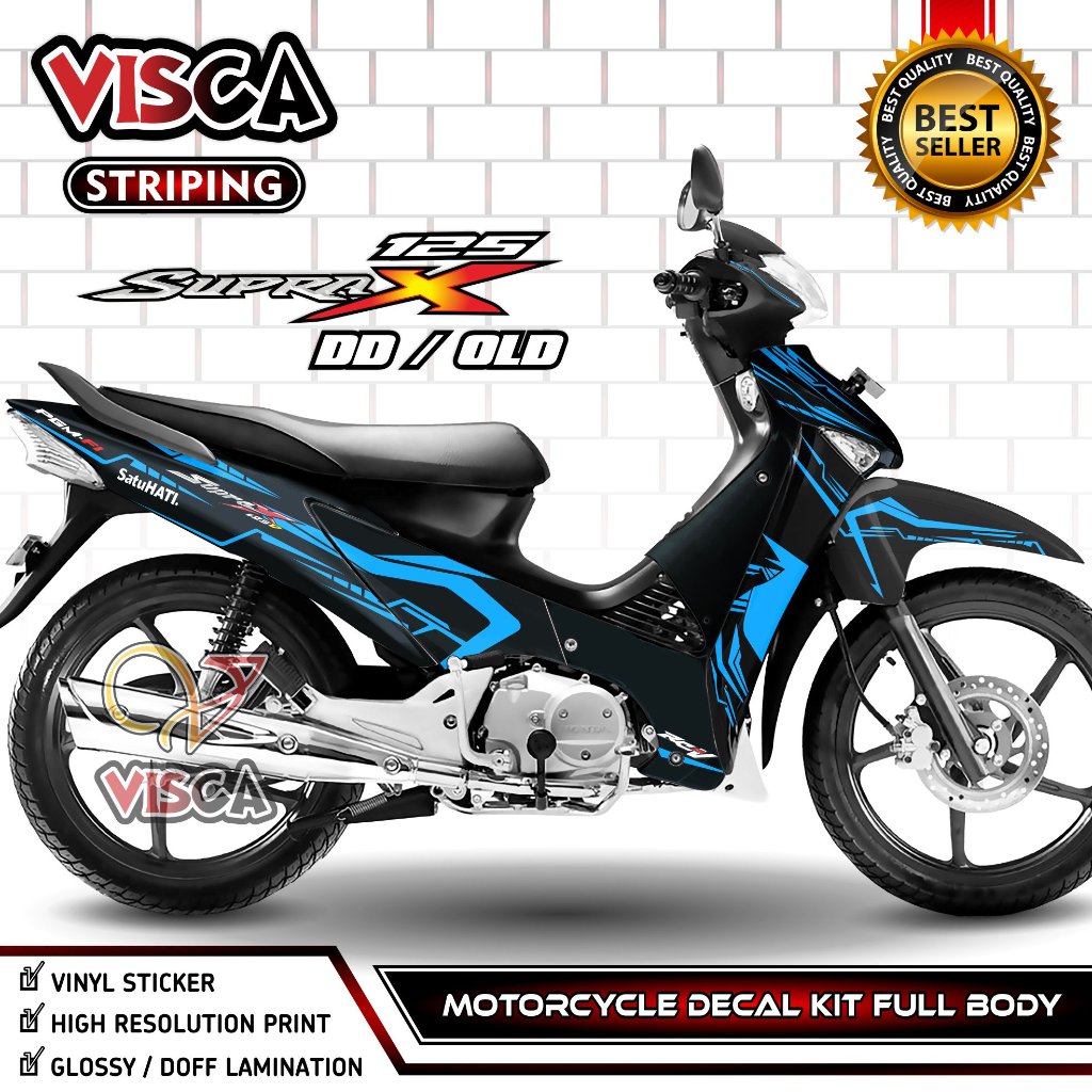 Decal Supra X 125 Lama Full Body - Stiker Supra X 125 Lama Keren - Striping Supra X 125 Lama Variasi