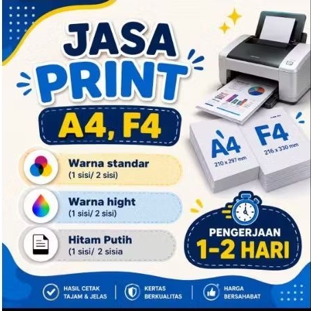 JASA PRINT A4 F4 | CETAK A4 F4