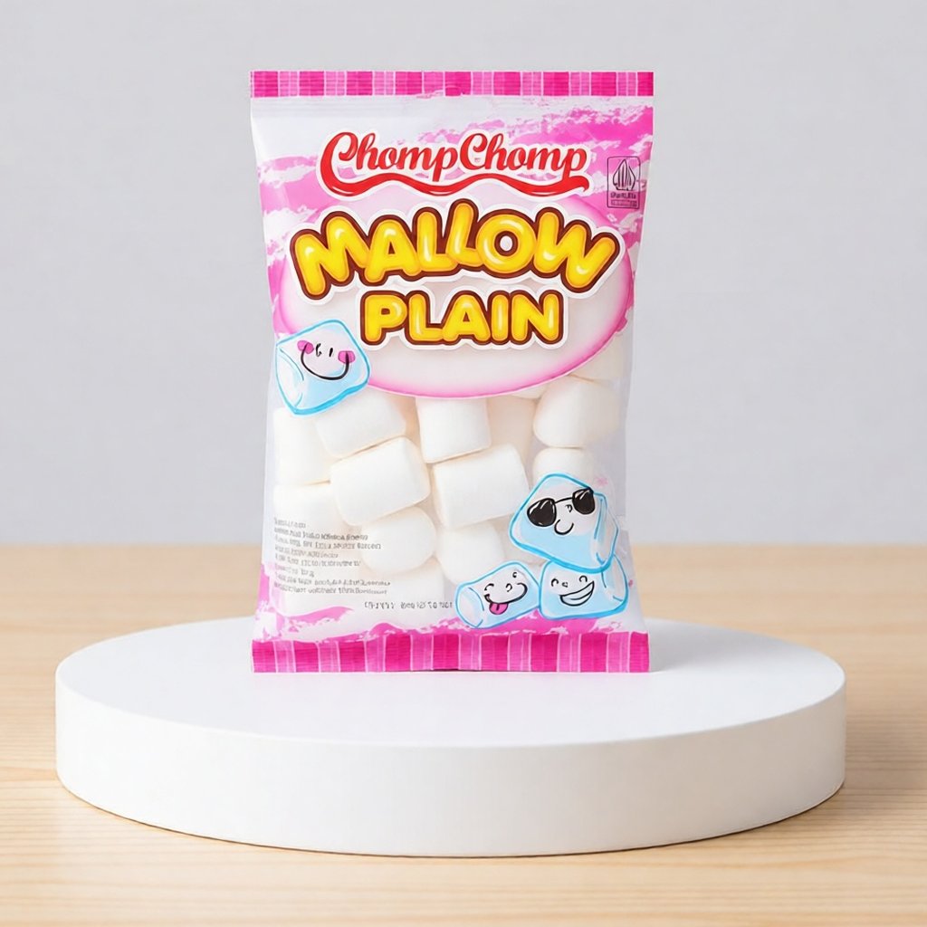 Chomp-Chomp Marshmallow Plain 200Gr / Plain Mallow 200 Gram / Marshmalow 200 gr