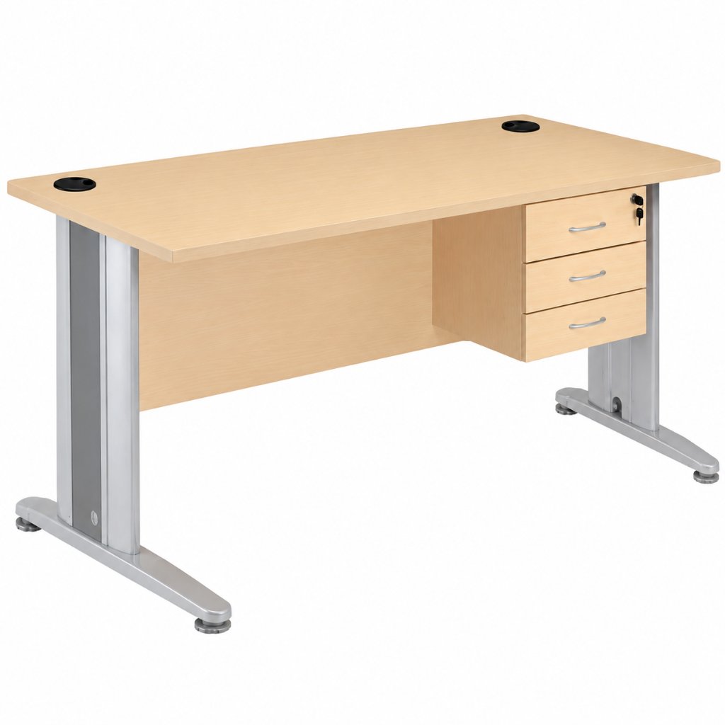 meja kantor indachi titanium meja kerja indachi titanium ukuran 120cm dengan laci