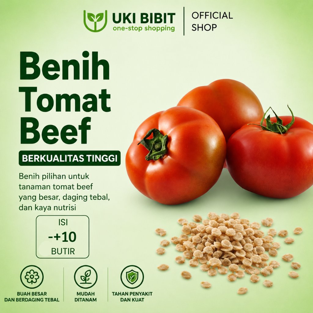 ( 10 Butir ) Benih Biji Tomat Beef | Tomat Beefsteak | Beefsteak Tomato